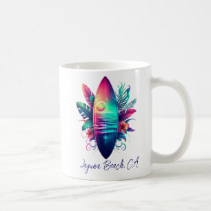 Surfboard Tropical Beach- Coffee Mug