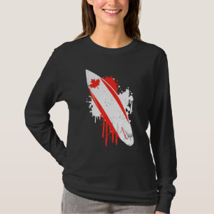 Surfboard Vintage With Canada Flag - Surfing Surf T-Shirt