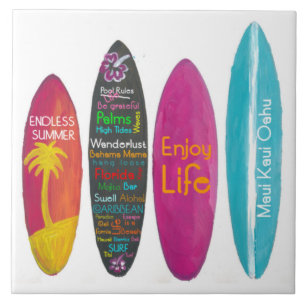 Surfboard Wall Aloha Tile