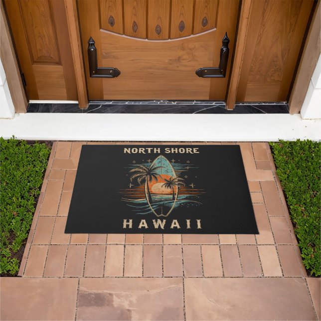 Surfboarder North Shore Hawaii  Doormat (Outdoor)
