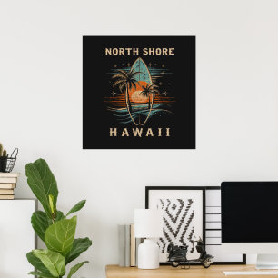 Surfboarder North Shore Hawaii Poster