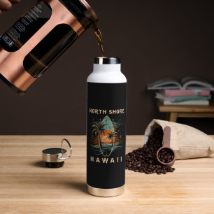 Surfboarder North Shore Hawaii Water Bottle