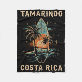 Surfboarder Tamarindo Costa Rica Surf Board Surfin Fleece Blanket