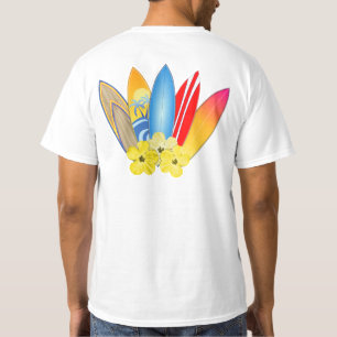 Surfboards And Hibiscus T-Shirt