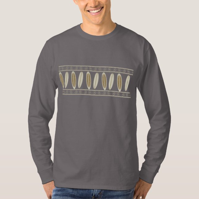 Surfboards and tropical borders T-Shirt (Front)