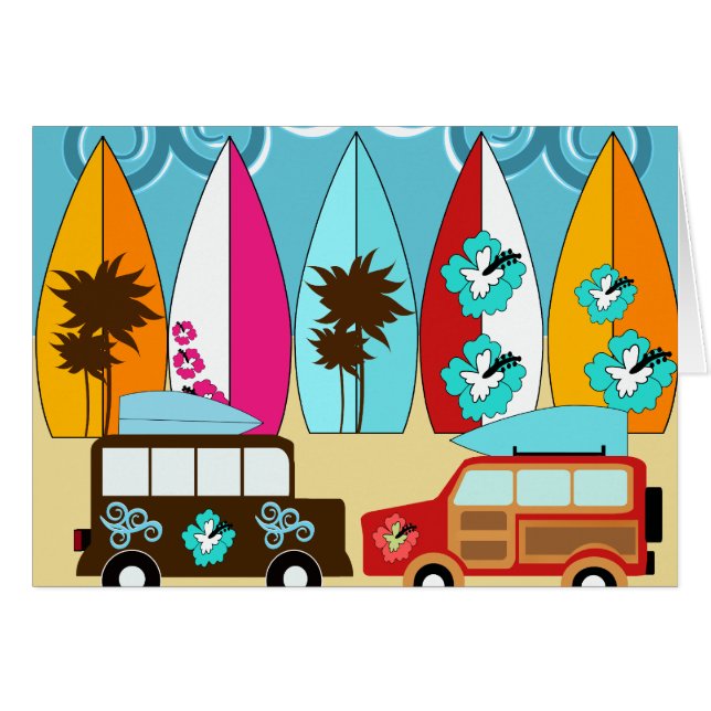 Surfboards Beach Bum Surfing Hippie Vans (Front Horizontal)
