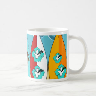 Surfboards Beach Bum Surfing Hippie Vans Coffee Mug