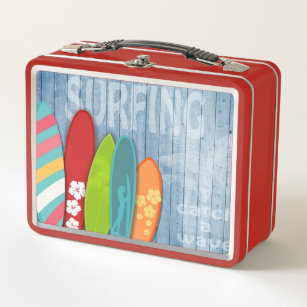 Surfboards Metal Lunch Box