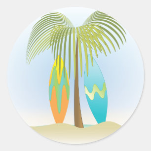 Surfboards No.1 Classic Round Sticker