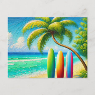 Surfboards on the Beach Postcard