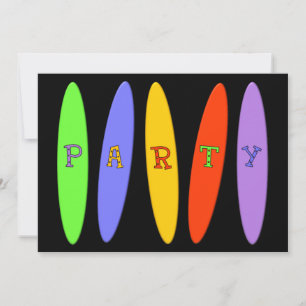 Surfboards Party Invitation