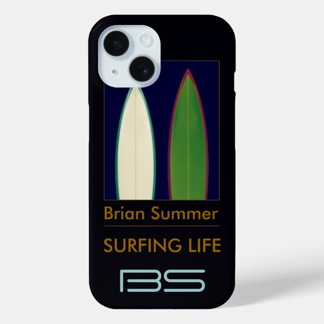 surfboards personalised surf-themed Case-Mate iPhone case (Back)