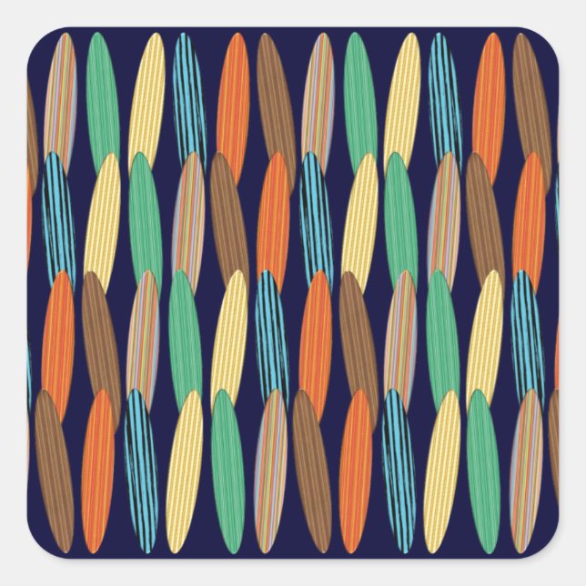 Surfboards Square Sticker (Front)