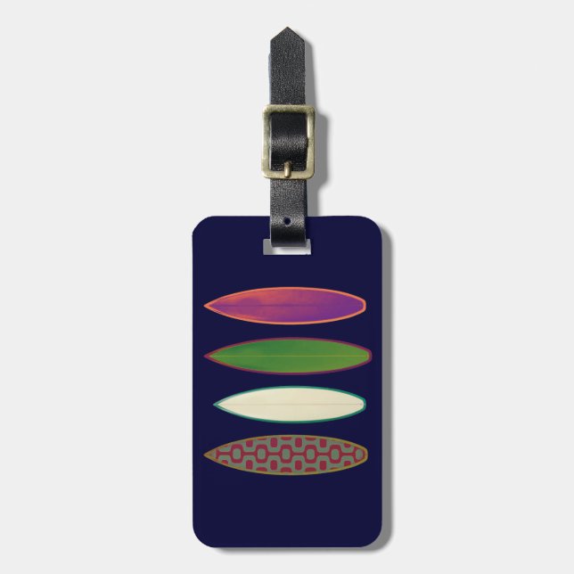 surfboards  ~ surfing style luggage tag (Front Vertical)