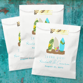 Surfboards Thank You Wedding Shower Favour Bags