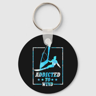 Surfer Addicted To Wind Key Ring
