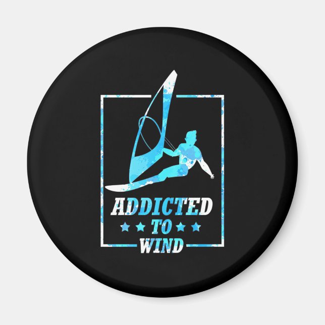 Surfer Addicted To Wind Magnet (Front)