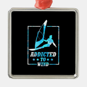 Surfer Addicted To Wind Metal Tree Decoration