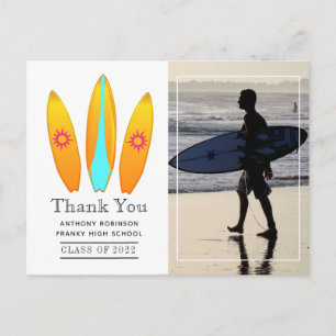 Surfer Adventure Graduation Party Postcard