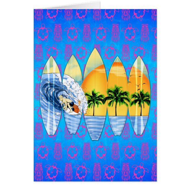 Surfer And Surfboards (Front)