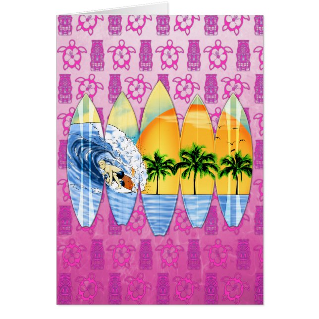 Surfer And Surfboards (Front)