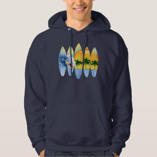 Surfer And Surfboards Hoodie