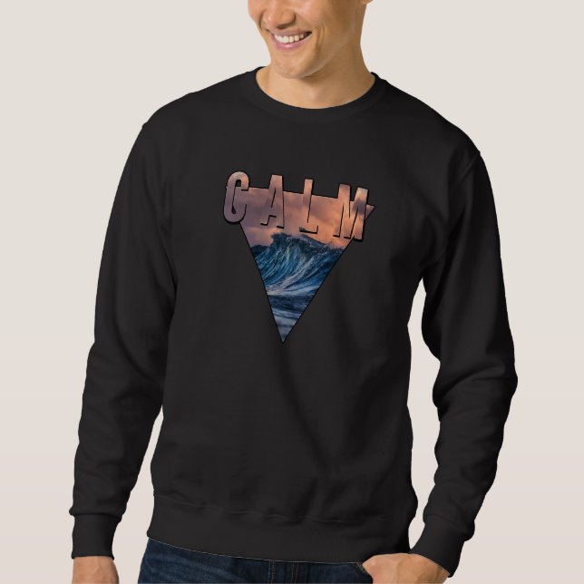 Surfer Apparel Calm Wave Photo Sweatshirt (Front)