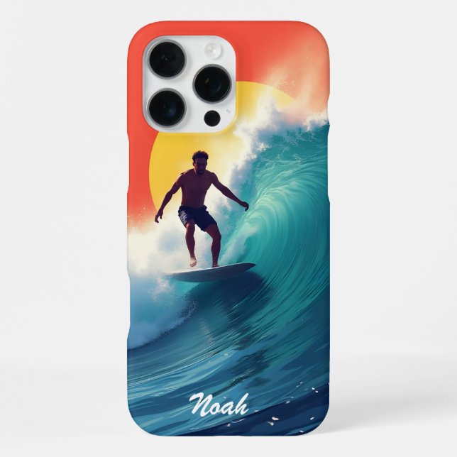 Surfer at Sunset iPhone Case (Back)