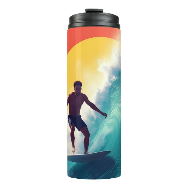 Surfer at Sunset Thermal Tumbler (Front)