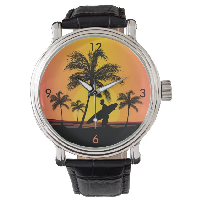 Surfer at sunset watch (Front)