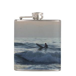 Surfer Awaits Hip Flask