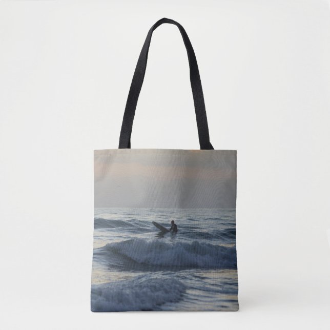Surfer Awaits Tote Bag (Front)