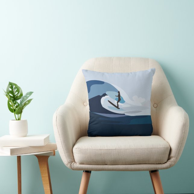 Surfer Beach Surfing  Cushion (Chair)