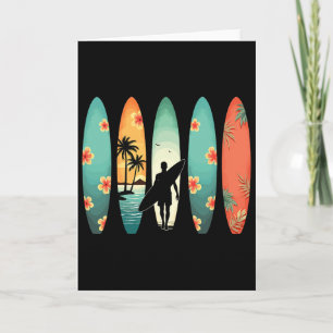 Surfer Beach Surfing Hawaiian Surfboarder Funny Su Card