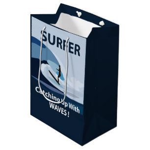 Surfer Beach Surfing Medium Gift Bag