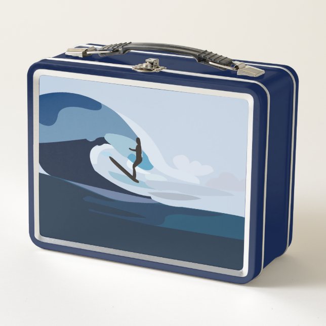 Surfer Beach Surfing  Metal Lunch Box (Front)