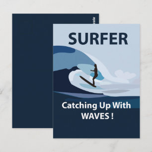 Surfer Beach Surfing Postcard