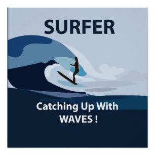Surfer Beach Surfing Poster