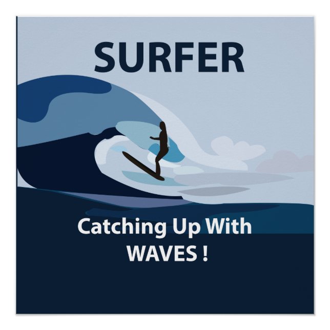 Surfer Beach Surfing Poster (Front)