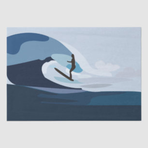 Surfer Beach Surfing Tissue Paper