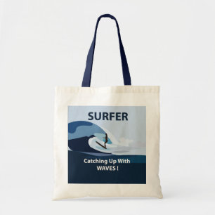 Surfer Beach Surfing Tote Bag