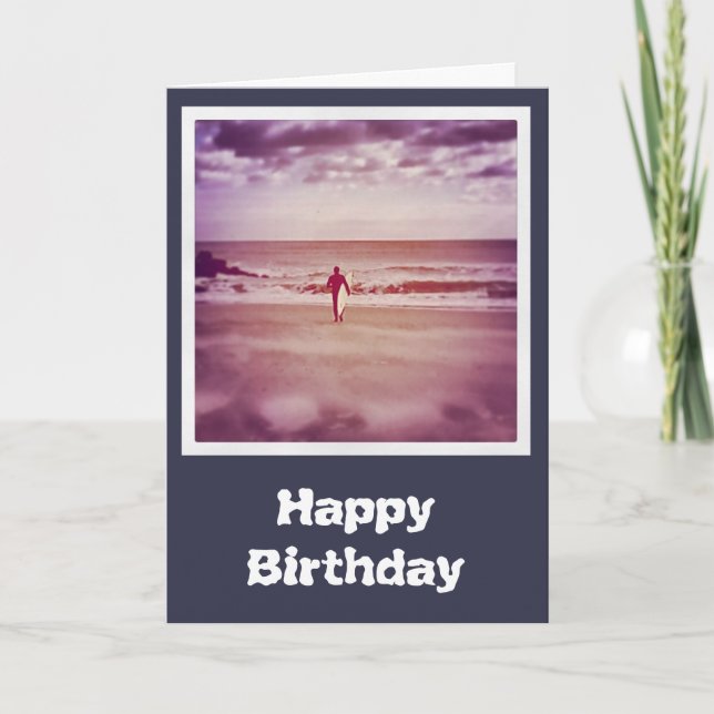 Surfer Birthday Card (Front)