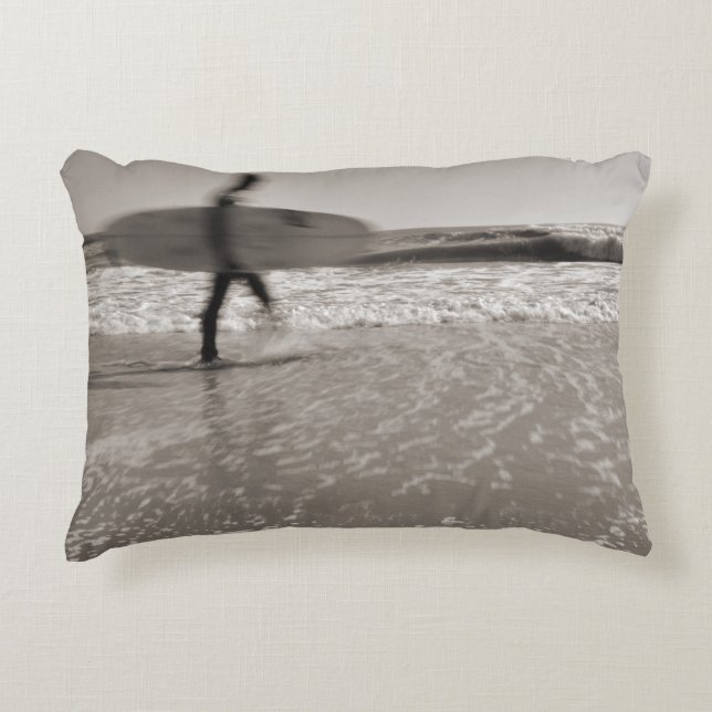 Surfer by Shirley Taylor Decorative Cushion (Front)