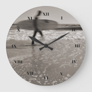 Surfer by Shirley Taylor Large Clock