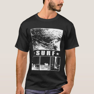 Surfer Catches Wave on Surfboard Surfing at Tropic T-Shirt