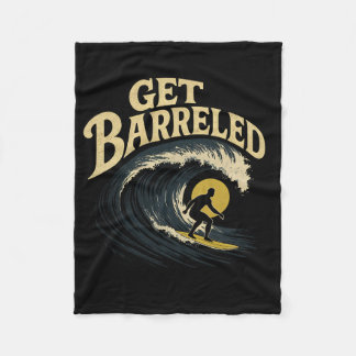 Surfer Catching A Rrel - Get Rreled _1  Fleece Blanket