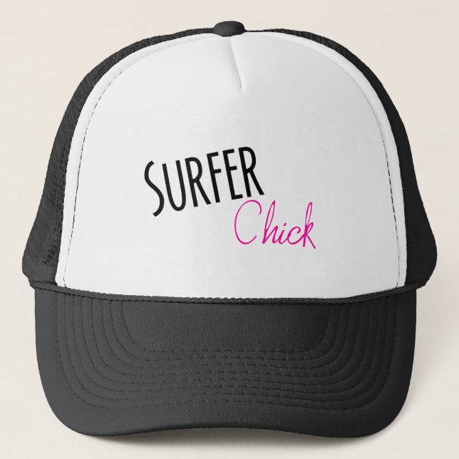 Surfer Chick Trucker Hat (Front)