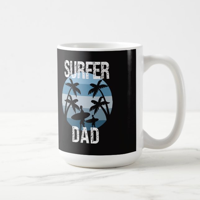 Surfer Dad Sticker Coffee Mug (Right)