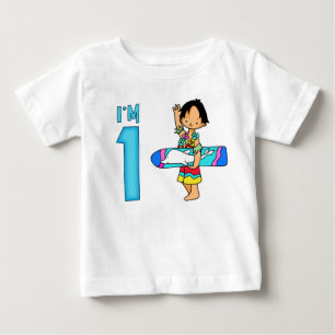Surfer Dude 1st Birthday Baby T-Shirt