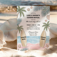 Surfer Dude Beach Babe Beach Baby Gender Reveal